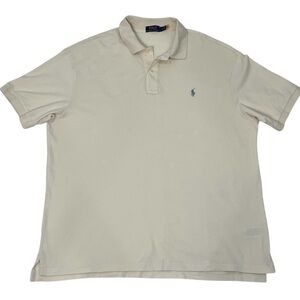 Polo Ralph Lauren Mens Beige Short Sleeve Polo Sz 2X